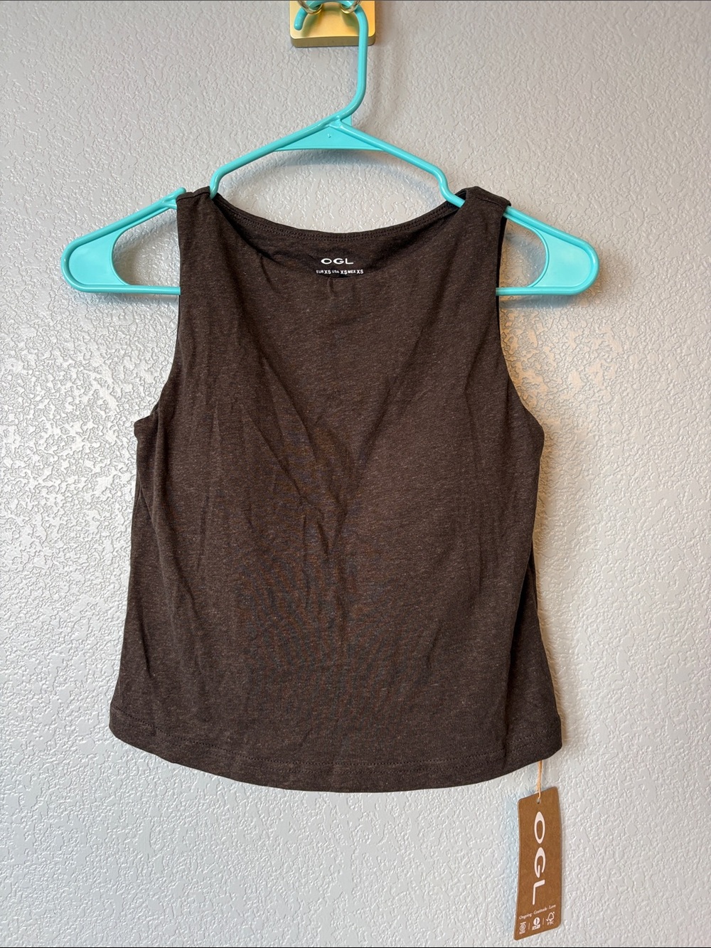 OGL Brown Women's Sleeveless Ribbed Tank Top
